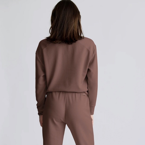 NWT Free Fly Women's Waffle Long Sleeve Henley, Fig, Medium - Picture 4 of 6